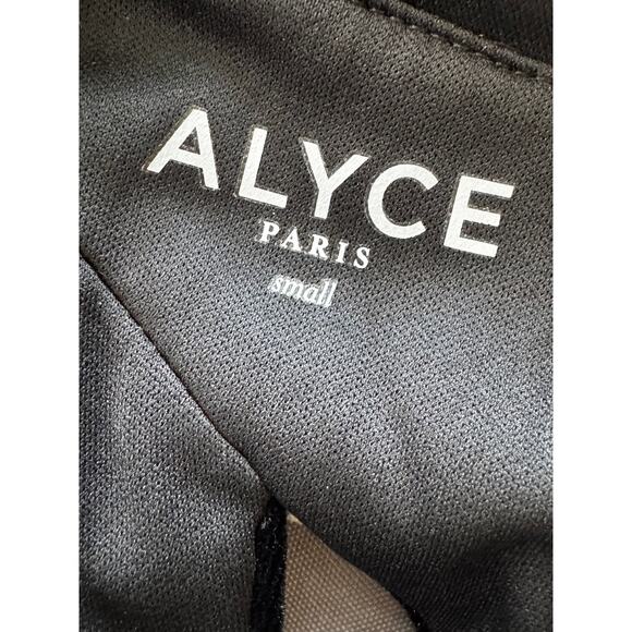 ALYCE PARIS STARRY NIGHT Black Gold Kalani Halter Top Velvet Prom Gown Size S - Picture 10 of 10